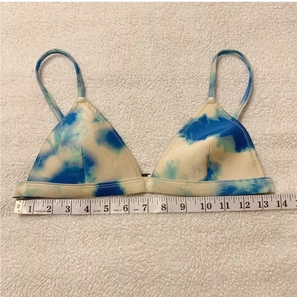Triangl Bibi Luna Blue Cream Tie Dye Triangle Bikini Top Bright Swim - Picture 6 of 13